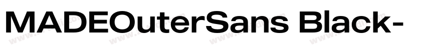 MADEOuterSans Black字体转换